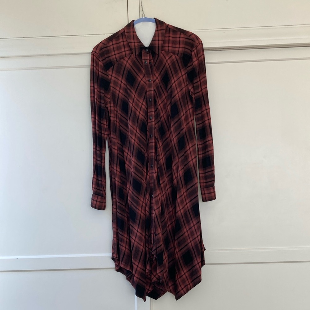 All saints plaid Button Up Dress
